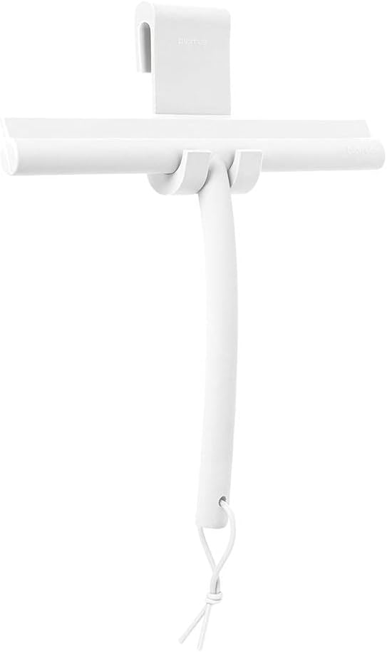 blomus VIPO 69202 Shower Squeegee with Holder, 24 cm Wide, Silicone Squeegee for Shower, Bathroom, Window Squeegee, Windscreen Squeegee, Micro Chip