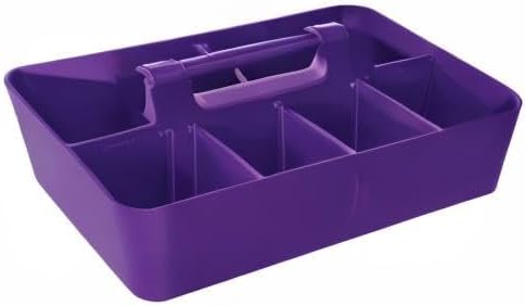 Portable Caddy American Made, DIY Dividers, 8 Compartments, Supply Organizer, Portable Tote Basket with Handle Storage Organizer Bathroom, Office, Crafts, or School Supplies