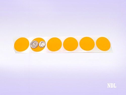 Blank Color Coding Stickers, Writable Surface â€“ 500 Permanent Labels per Roll (Yellow Fluorescent, 1.5" Circle)
