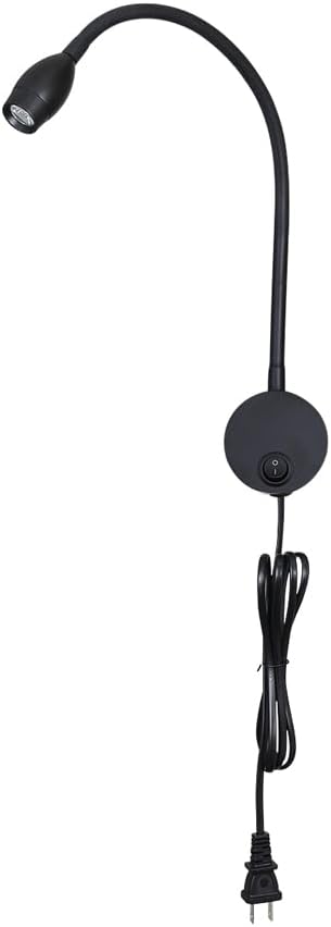 LED Reading Lamp 3W Warm White 3000K for Reading Books Black Plug Cord 2PCS (RS032)
