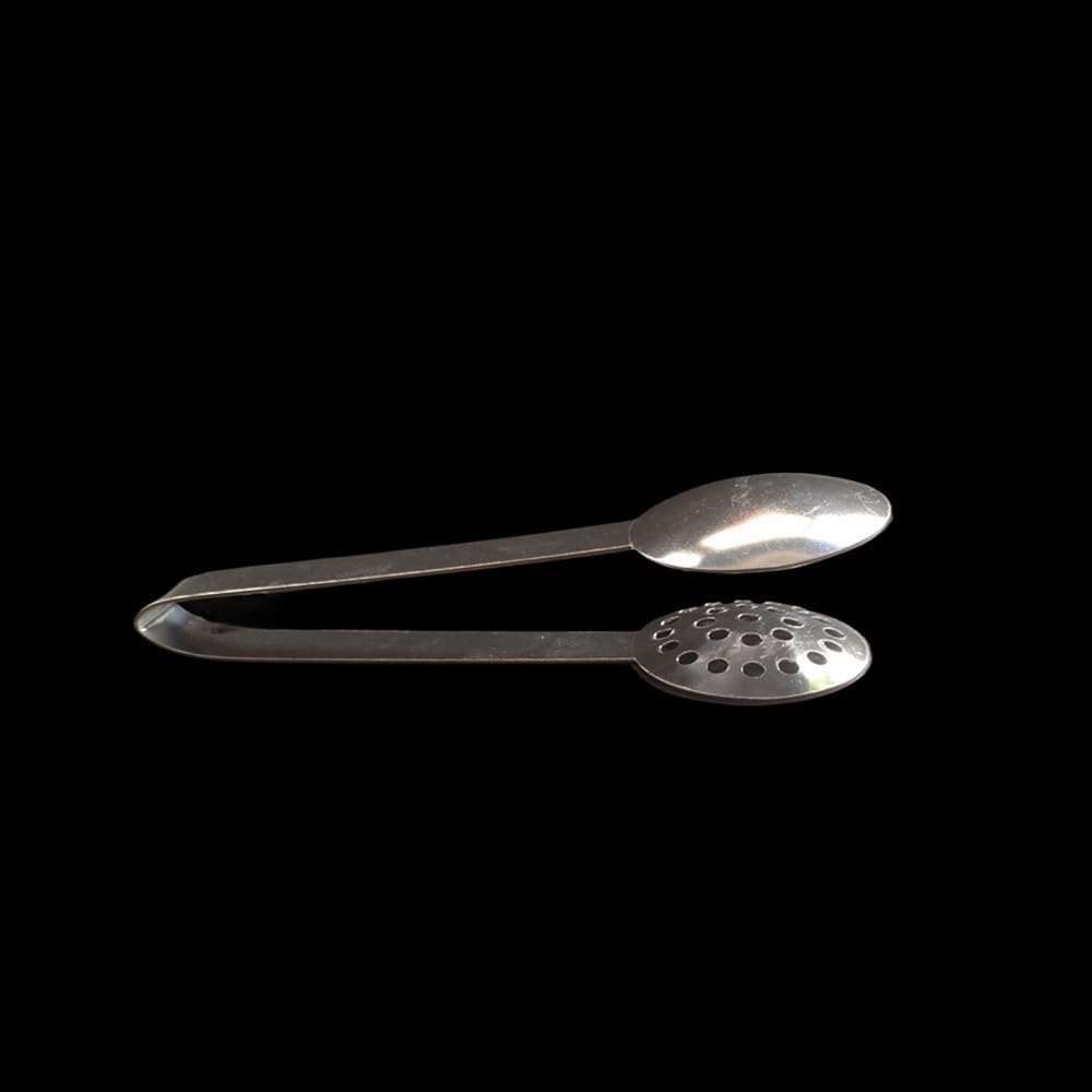 Stainless Steel Tea Bag Squeezer, Metal Grip Holder Tea Bag Tongs, Tea Bag Strainer Clips Herb for Ice Sugar Cubes Lemon Slices Kitchen Bar Tools (2 Pack)