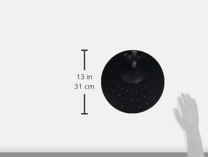 KitchenCraft Frying Pan Splatter Guard Lid with Handle, Metal Pan Lid, Dishwasher-Safe 31 cm (12''), Black