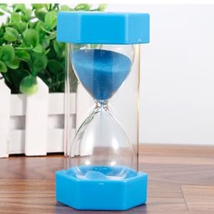 Colorful Sand Timers, Hourglass Sand Timers 5 Min Sandglass Timer with Protective Cover for Toothbrush Timer Games Classroom Home Office Cooking(Blue+5Min)