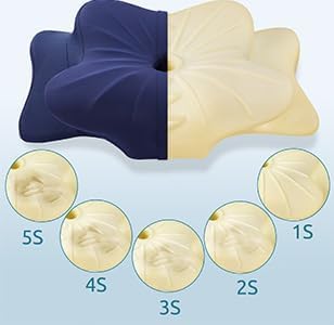 DONAMA Contour Cervical Neck Pillow for Neck Pain Relief | Queen,Ergonomic Dual-Height,Odorless Memory Foam,Side/Back/Stomach Sleepers,Cooling Hypoallergenic Cover,OEKO-TEX Certified