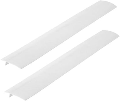 2 Pcs Silicone Stove Counter Gap Cover Oven Guard Seal Slit Strip Kitchen (Clear, 25 Inch)