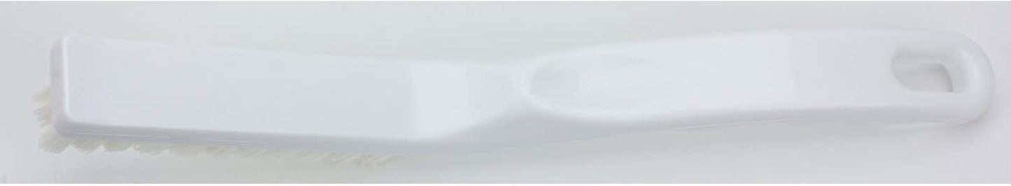 SPARTA Grout Brush with Stiff Nylon Bristles, 8 Inch, White | Flo-Pac, Stiff Crimped Nylon Bristles, 2.75-Inch Brush Section, Narrow Crevices, BPA Free