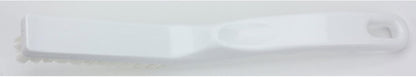SPARTA Grout Brush with Stiff Nylon Bristles, 8 Inch, White | Flo-Pac, Stiff Crimped Nylon Bristles, 2.75-Inch Brush Section, Narrow Crevices, BPA Free