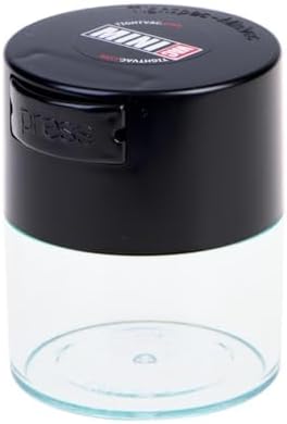 Minivac - 10g to 30 grams Airtight Multi-Use Vacuum Seal Portable Storage Container for Dry Goods, Food, and Herbs - Green Clear