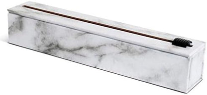 ChicWrap Carrara Marble Aluminum Foil Dispenser - Includes 12"x30' roll | Reusable Aluminum Foil Dispenser with Four Non-Slip Rubber Feet