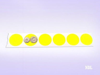Blank Color Coding Stickers, Writable Surface â€“ 500 Permanent Labels per Roll (Yellow Fluorescent, 1.5" Circle)
