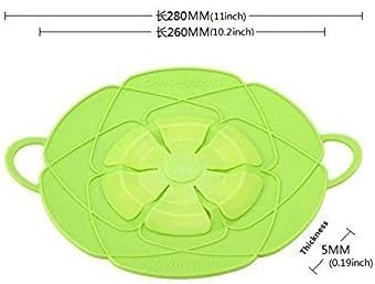 Boil Over Safeguard - Lid Stops Pots and Pans from Messy Spillovers - Silicone Boil Buddies - Multi-Function Cooking Tools Flower Cookware - 1Pc