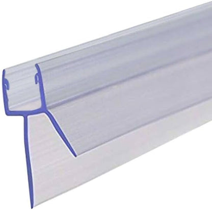 Frameless Shower Door Bottom Seal with Drip Rail 1/4" Thick Glass 33" Long Sweep - Glass Door Seal Strip Stop Shower Leaks