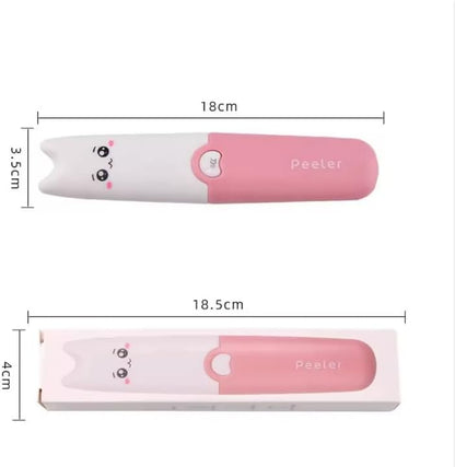 3 in 1 Multifunctional Vegetable and Fruit Peeler, Pink and White | Stainless Steel Blade, Cute Animal Design