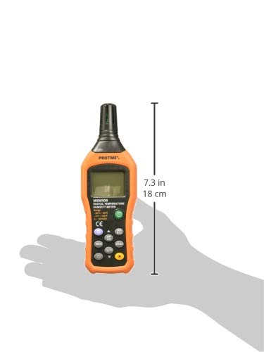 PT6508 Temperature Humidity Meter - Wet Bulb for Indoor/Outdoor | Digital Thermometer Hygrometer Monitor with Ambient, Dew Point, MIN, MAX, Data Hold, LCD Backlight