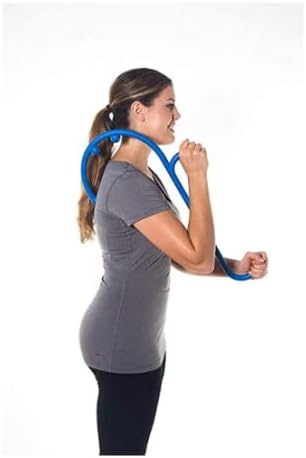Mount Plus MP005 Back Massager Handheld Tool | Back and Neck Massager | Trigger Point Therapy Self Massage Tool | Fibromyalgia Pain Relief (1 Pack Blue)