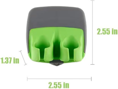 Finger Grip Vegetable Peeler – Ergonomic Silicone Thumb Peeling Tool for Potatoes, Carrots, Cucumber & More | Compact Handheld Fruit & Veggie Skin Remover (Green/Black)