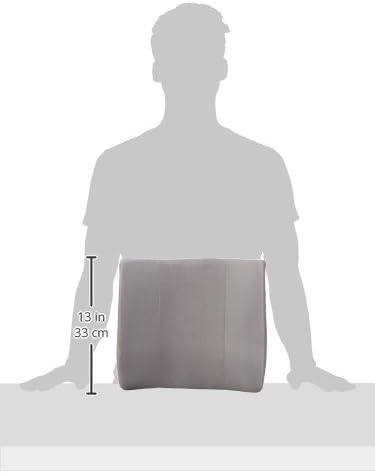 DMI Lumbar Support Pillow for Chair to Assist with Back Support with Removable Washable Cover and Firm Insert to Ease Lower Back Pain while Improving Posture, 14 x 13 x 5, Contoured Foam, Elite, Gray