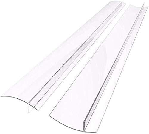 2 Pcs Silicone Stove Counter Gap Cover Oven Guard Seal Slit Strip Kitchen (Clear, 25 Inch)