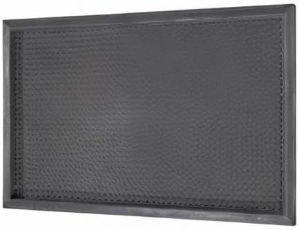 Ottomanson Indoor/Outdoor Boot Tray Non-Slip Doormat Modern Entryway Mat for Entryway Patio Backyard Garage, 18" x 28", Black