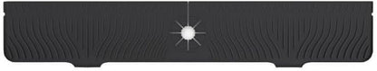 33 Inch sink splash guard Silicone Splash Guard Mat for Faucet, Narrow Edge Water Barrier for Kitchen Sink And Bathroom Washbasin (Black) (Black)
