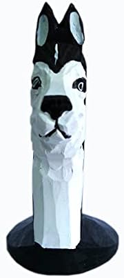 Red Dollar Handmade Wood Carved Animal Eyeglass Holder, Cute Sunglasses Display Stand, Nightstand Home Office Desk Decor, Christmas Holiday New Year Business Gift for Men Women Adults (Dog)