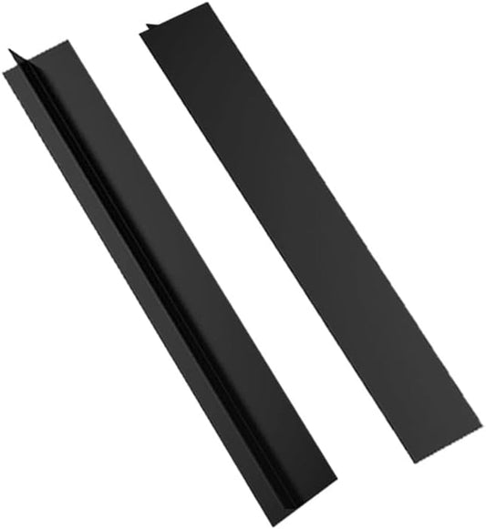 Black Stove Gap Covers, 2 Pack 25 Inch Silicone Gap Filler with Vacuum Packaging, Heat-Resistant Counter to Stove Guard, Easy to Clean Kitchen Seal Strips