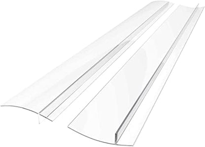 Linda’s Essentials Silicone Stove Gap Covers (2 Pack), Heat Resistant Oven Gap Filler Seals Spaces Between Stovetop and Counter, Easy to Clean Stove Side Guard (30 Inches, Black)
