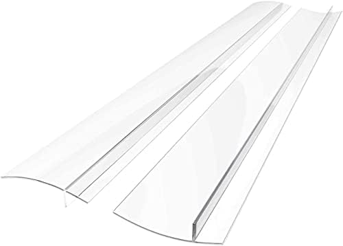 Linda’s Essentials Silicone Stove Gap Covers (2 Pack), Heat Resistant Oven Gap Filler Seals Spaces Between Stovetop and Counter, Easy to Clean Stove Side Guard (25 Inches, Clear)