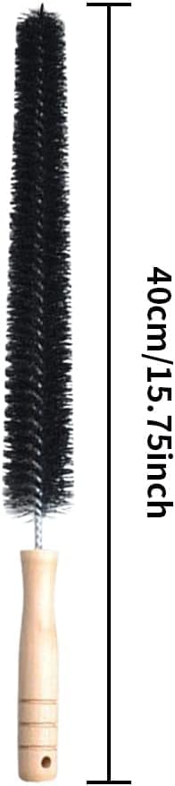 Two Radiator Cleaning Brushes, Dryer lint Brush Vent Cleaner, with Wooden Handle and Hanging Hook and Loop, are Essential Household Cleaners. ﻿