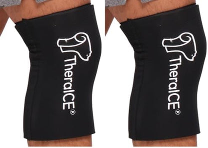 TheraICE Knee Ice Pack Wrap, Reusable Cold Compression Sleeve for Injuries | Flexible Gel Ice Pack, Cooling Knee Sleeve for Elbow, Ankle & Calf, Post-Surgery Recovery, ACL MCL Relief