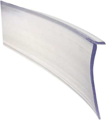 Gordon Glass® Clear Tapered Shower Door Bottom Seal and Sweep T Type - 36 in Long, Height - Tapered from 7/8" to 1/2"