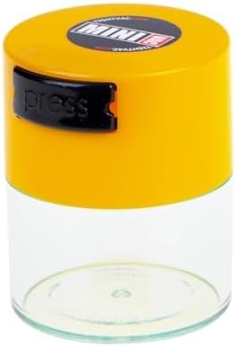 Minivac - 10g to 30 grams Airtight Multi-Use Vacuum Seal Portable Storage Container for Dry Goods, Food, and Herbs - Green Clear