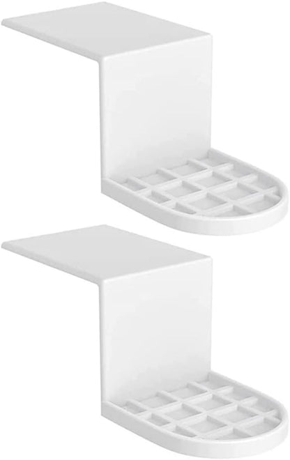 Laundry Detergent Cup Holder, 2 Pack No-Spill Drip Catcher Tray for Liquid Soap and Fabric Softener Dispenser (White)