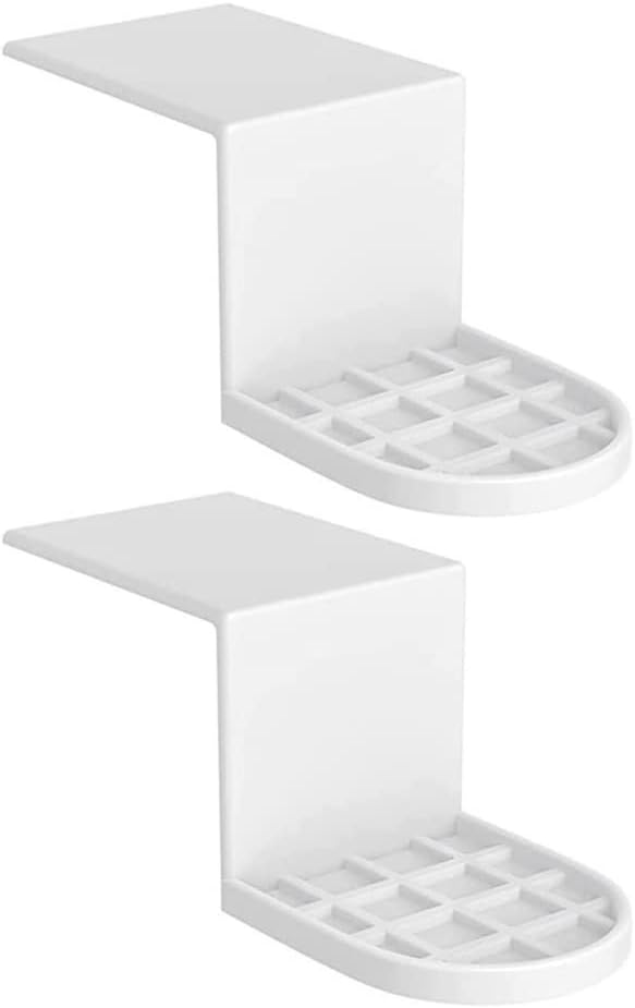 2pc Laundry Detergent Cup Holder, Laundry Fabric Softener Drip Catcher, Firmly Hold on Laundry Bottle Spouts (White)