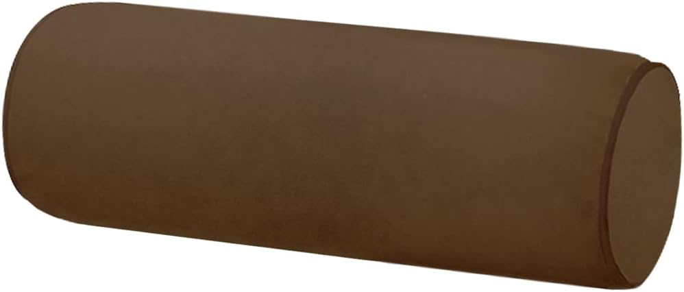 Neck Roll Pillowcases Velvet Cylindrical Pillow Covers 16"x6" with Hidden Zipper for House Home Decor Neck Roll Pillow Cervical Neck Roll Memory Pillow Cylinder Round Cushion (Black, 16x6)
