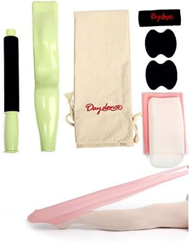 Daydance Kids Women Ballet Foot Stretcher Wooden Arch Enhancer Set with Resitance Bands, for Ballet, Gymnastics, Yoga