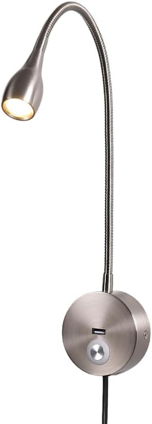 LED Reading Lamp 3W Warm White 3000K for Reading Books Black Plug Cord 2PCS (RS032)