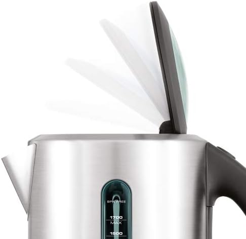 Breville BKE700BSS Soft Top Pure Hot Water Kettle, Brushed Stainless Steel | Quickly heat water for tea, coffee and instant meals with electric kettle featuring a soft-opening lid | 7 cup capacity