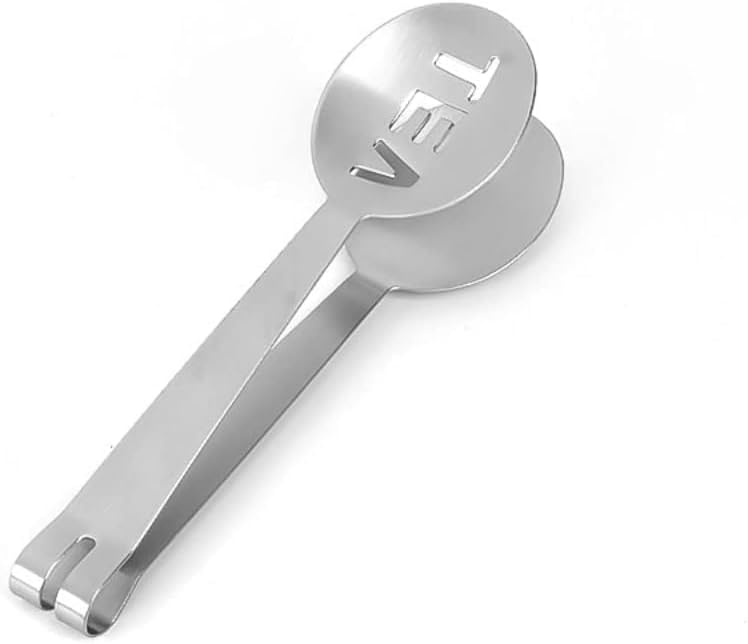 Silver Tea Bag Squeezer,Stainless Steel Oval Tea Bag Squeezer Tongs,Tea Filter Clamp Tea Strainer Holder Clip,Tea Strainers and Filters,Tea Accessories Loosing Leaf Tea Filters (12.3cm)