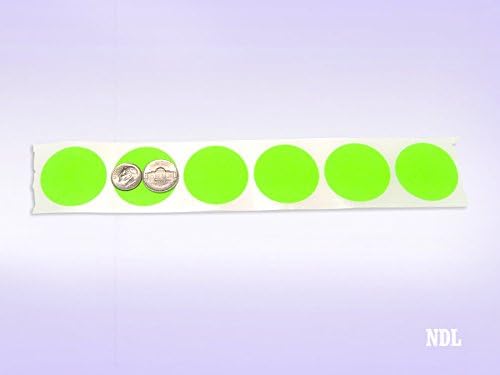 Blank Color Coding Stickers, Writable Surface â€“ 500 Permanent Labels per Roll (Yellow Fluorescent, 1.5" Circle)