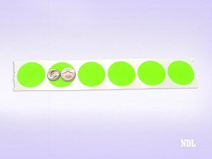 Blank Color Coding Stickers, Writable Surface â€“ 500 Permanent Labels per Roll (Yellow Fluorescent, 1.5" Circle)