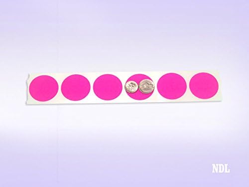 Blank Color Coding Stickers, Writable Surface â€“ 500 Permanent Labels per Roll (Yellow Fluorescent, 1.5" Circle)