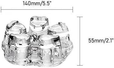 Glass Filtering Tea Maker Teapot with a Warmer and 6 Double-walled Tea Cups Set (Heating base, Standard)