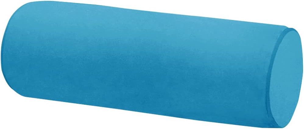 Neck Roll Pillowcases Velvet Cylindrical Pillow Covers 16"x6" with Hidden Zipper for House Home Decor Neck Roll Pillow Cervical Neck Roll Memory Pillow Cylinder Round Cushion (Black, 16x6)