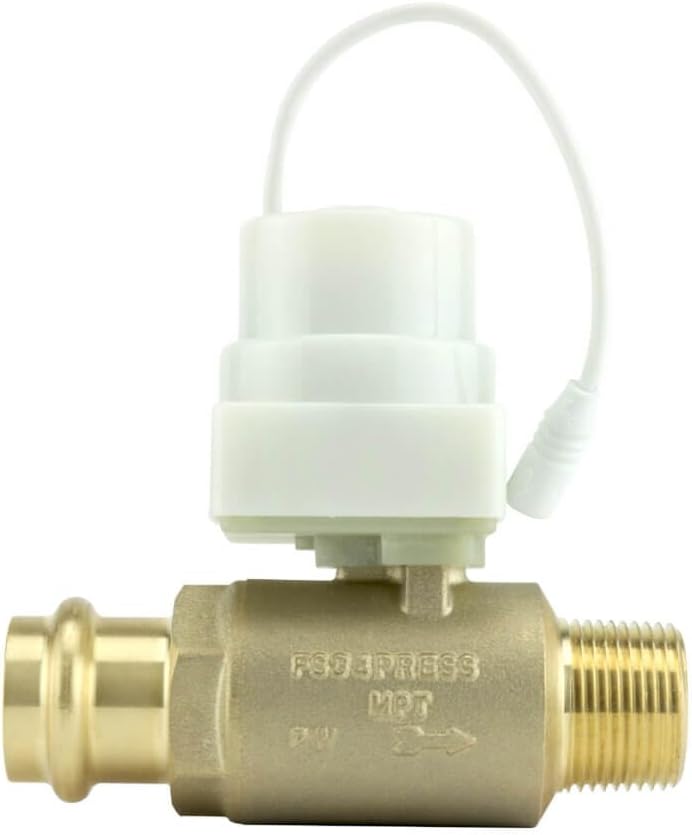 FloodStop Water Heater Leak Detector Kit, 3/4" Press x Press | Automatic Water Shut-Off and Visual/Audible Alarms