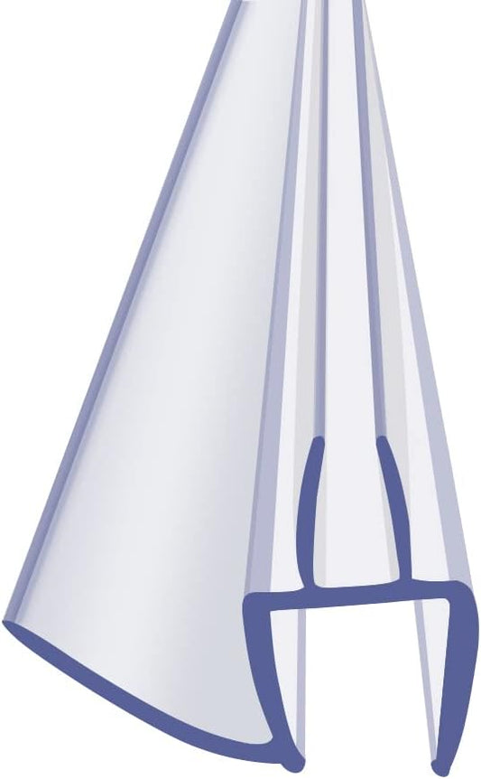 Frameless Glass Shower Door Sweep for 3/8" Glass, Bottom Seal with Drip Rail, 27.5" Long