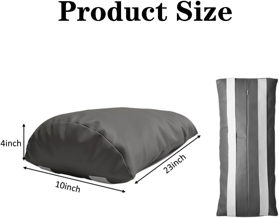 Leg Pillow for Recliner & Couch - Bolster Foot Rest Pillow, Half Moon Shape Multi-Purpose Leg Elevation Pillow for Bed, Sofa, Chair - Knee Pillow for Back Sleeping & Comfortable Foot Cushion (Grey)