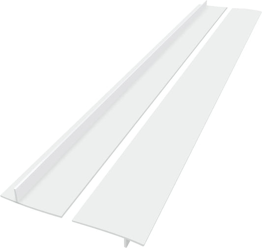 Silicone Stove Counter Gap Cover, 2 Pack 30 in Kitchen Gap Filler, White