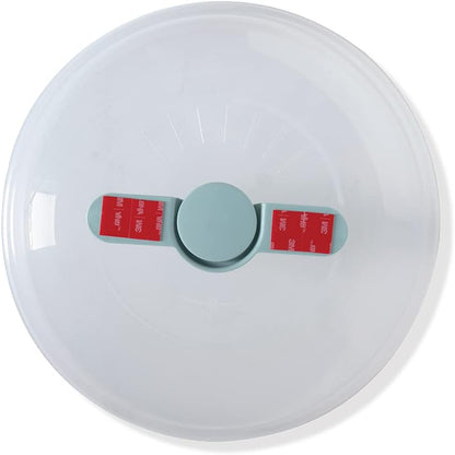 Nordic Ware Microwave Up & Away-Easy Stow - 11-inch Food Safe Lid, Plate Cover with Steam Vents, Anti-Splash Microwave Lid, Contains Moisture, Space-Saving Storage Bracket included