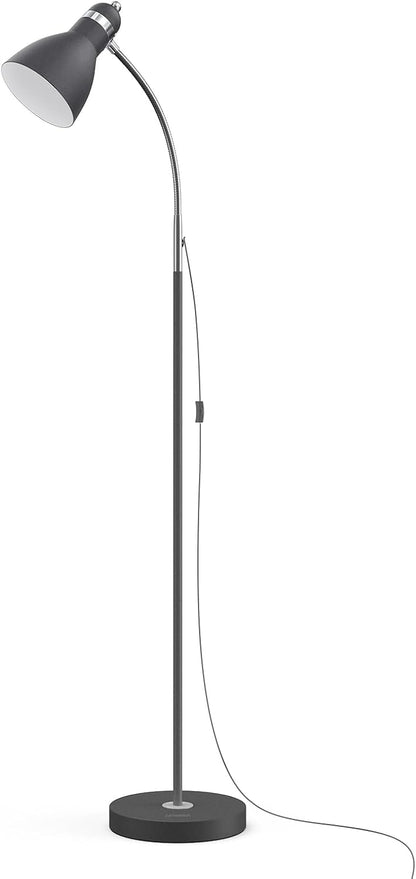 LEPOWER Floor Lamp, Metal Standing Lamp with Adjustable Gooseneck for Dorm | Easy to Assemble, E26 Base, Sturdy Metal Base, Convenient Switch, Task Reading Pole Lights for Office & Bedroom, Living Room